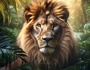 portrait of a lion