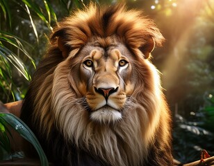 Naklejka premium portrait of a lion