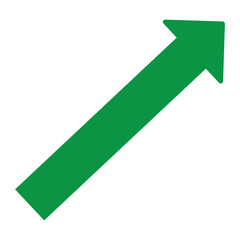 Growing business 3d green arrow on white. Profit arow Vector illustration.Business concept, growing chart. Concept of sales symbol icon with arrow moving up. Economic Arrow With Growing Trend.