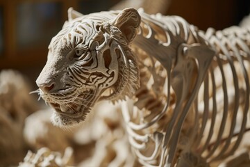 the intricate details of a tiger's skeletal structure, embodying the raw power and grace of the jungle.