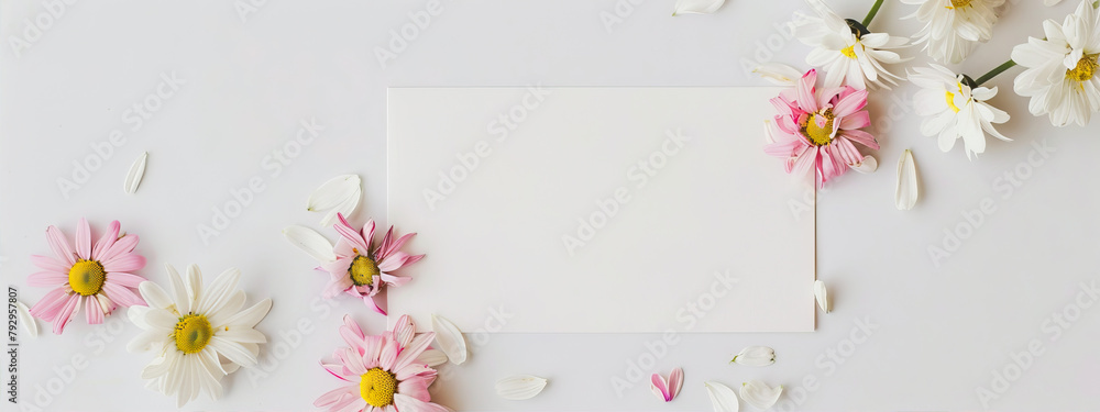 Canvas Prints flowers on white background