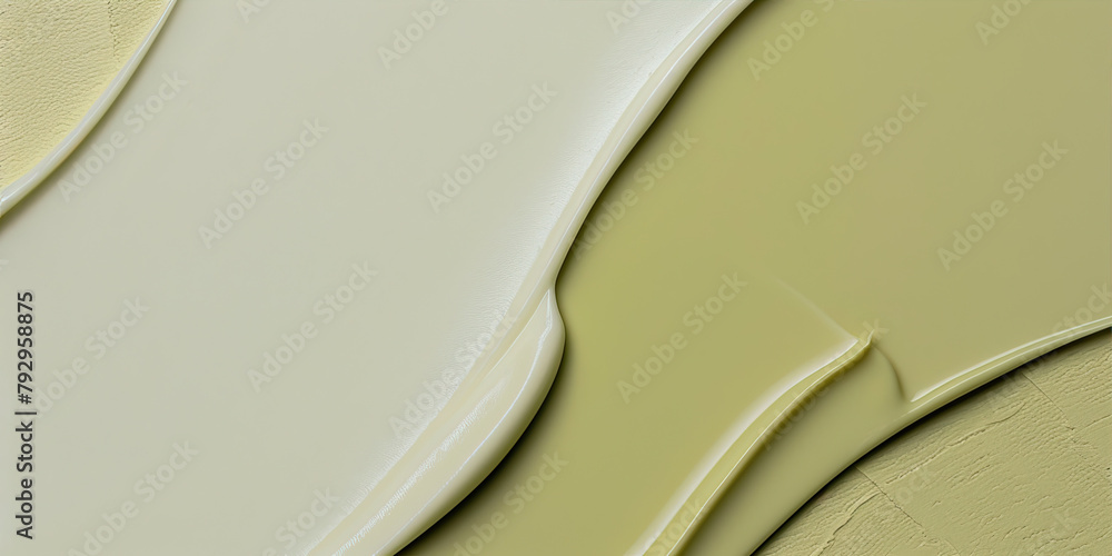 Poster large strokes of olive cream