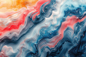  A closeup of an abstract background with swirling patterns in blue. Created with Ai