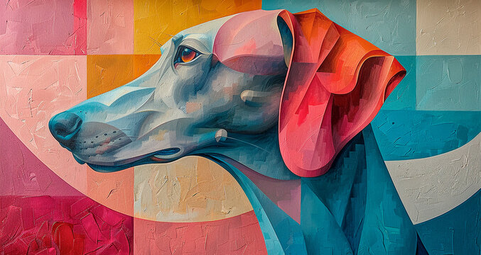 Abstract background with Greyhound.