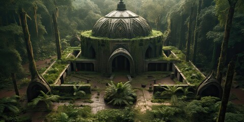 Tucked away in the depths of the forest lies an abandoned building, reclaimed by nature and shrouded in mystery.