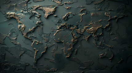 world map dark - obrazy, fototapety, plakaty
