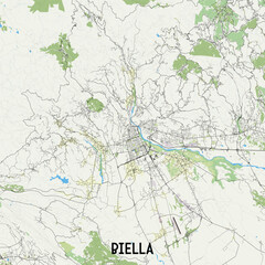 Biella Italy map poster art - obrazy, fototapety, plakaty