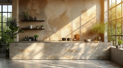 A stylish kitchen. AI generate illustration