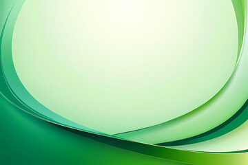 Obraz premium Green background with gradient and modern abstract shapes.