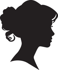 silhouette of a woman.  Vector illustration