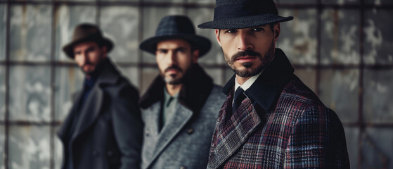 man fashion banner background with copy space