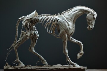 the essence of a horse's skeletal strength, a symbol of power and elegance in the animal kingdom.