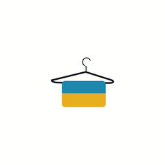 Vector Hanger with towel icon. Simple element illustration Vector