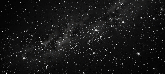 Night starry skies with blinking stars. on black sky - obrazy, fototapety, plakaty