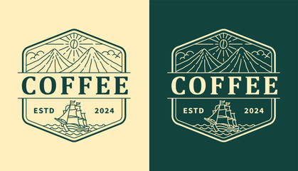 Nature coffee vector design template