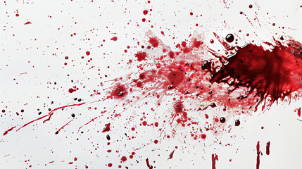 Photo of dark Bloodstain on white background