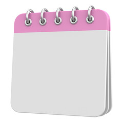 Empty calendar. 3D calendar. 3D illustration.