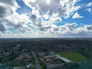 Aerial View of Buildings at City Centre and Downtown of Coventry City of England United Kingdom. March 30th, 2024