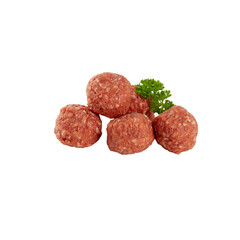 Fresh ground pork cut out isolated transparent background