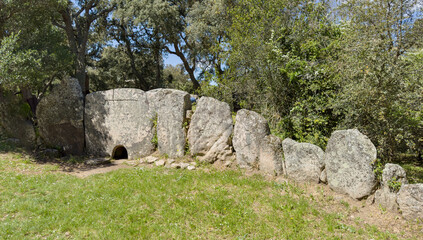 Tomb of the Giants of Pascaredda in Calangianus in northern Sardinia
