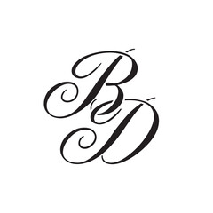 BD initial monogram logo