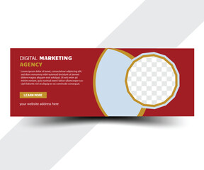 Digital marketing Facebook cover page template