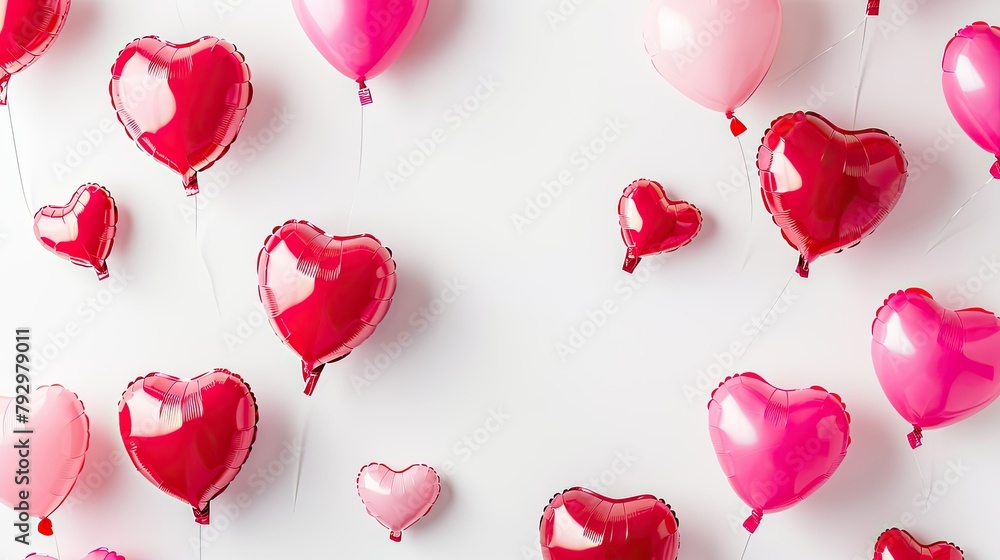 Poster capture the essence of valentine s day with a charming background displaying an array of red and pin