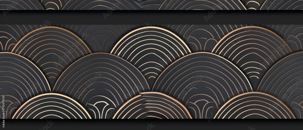 Poster background with japanese pattern. modern graphic template with geometric elements.