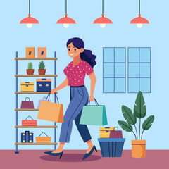 Woman shopping in store