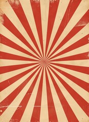 Fototapeta premium The center of the composition is adorned with a radiating line pattern resembling rays or stripes in the style of a vintage poster.
