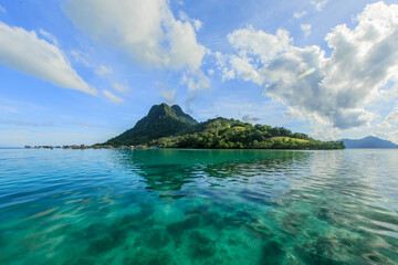 Beautiful landscapes view of Bodgaya Mabul Island, Semporna Sabah, Malaysia.