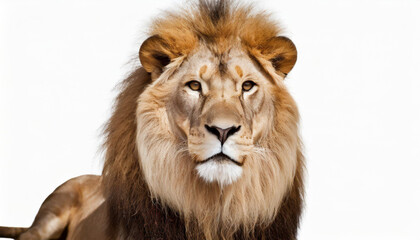  lion four and a half years old stands in front of a white backdrop