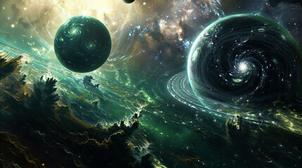 Hyperreal Galaxy A Beautiful and Impressive Spectacle