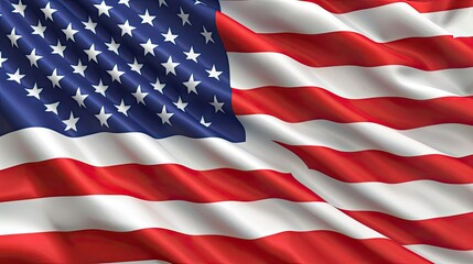 Waving American Flag Happy Memorial day