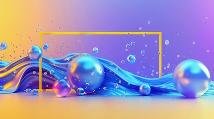 Obraz premium Modern abstract bubble wallpaper.