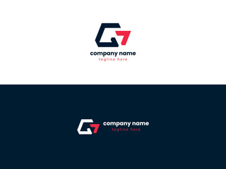 monogram letter logo design