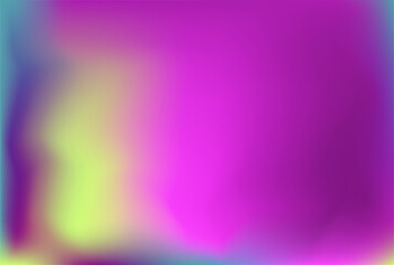 Holiday print for label cover packaging social media flyer postcard. Neon lime violet lilac background. Mauve pink green azure blur fog banner. Bright rainbow template cyan purple leafy jade print.