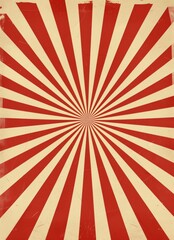The center of the composition is adorned with a radiating line pattern resembling rays or stripes in the style of a vintage poster.