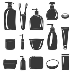 Silhouette toiletries equipment black color only