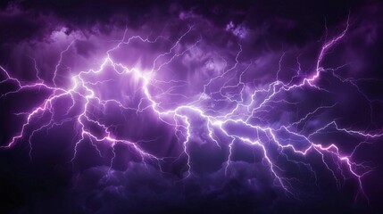 Sharp Lightning Bolt Crisp Detail Against a Dark Stormy Sky Vector Art Ready for Use