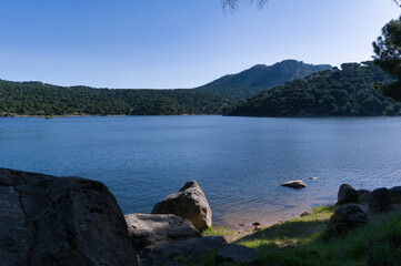 lake, mountains, view, landscape, spring, nature, water, sunny,