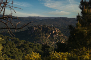 landscape, mountains, view, plants, trees, outdoors, sunny, spri