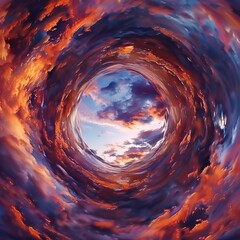 Surreal Sky Dance Colorful Clouds Spinning in a Hypnotic Cinemagraph Ultra HD Quality - obrazy, fototapety, plakaty