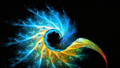 Abstract fractal illustration for creative design is