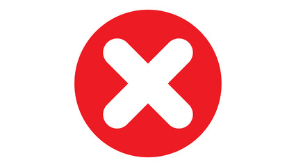 Fototapeta premium single flat close or delete icon.