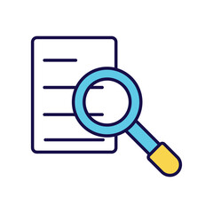 file searching icon with white background vector stock illustration