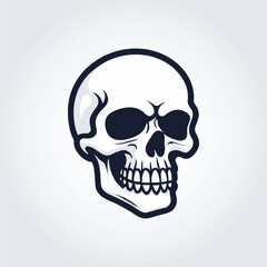 skull logo icon lineart