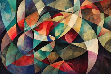 Marvel at the intricate geometry of abstract forms, where shapes intersect and overlap in a mesmerizing display of complexity.