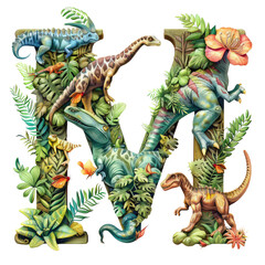 Fototapeta premium dragon alphabet clipart