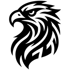 Eagle Face Silhouette side of the eagle
